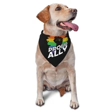 Pride Month LGBTQ Gay Pride Dog Scarf Bandana Triangle Bibs Pet Costume