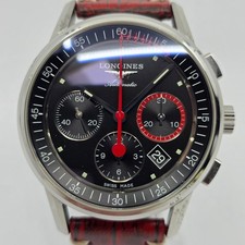 Longines Column Wheel Black Dial Chronograph Record 41mm Automatic L4.754.4