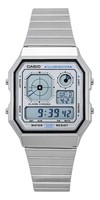 Casio Vintage Digital Edelstahl Quarz A130WE-7A Unisex Uhr