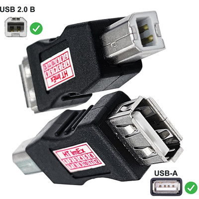 USB 2.0 Adapter Typ A-Buchse Kupplung > USB B-Stecker Hi-Speed für Scanner