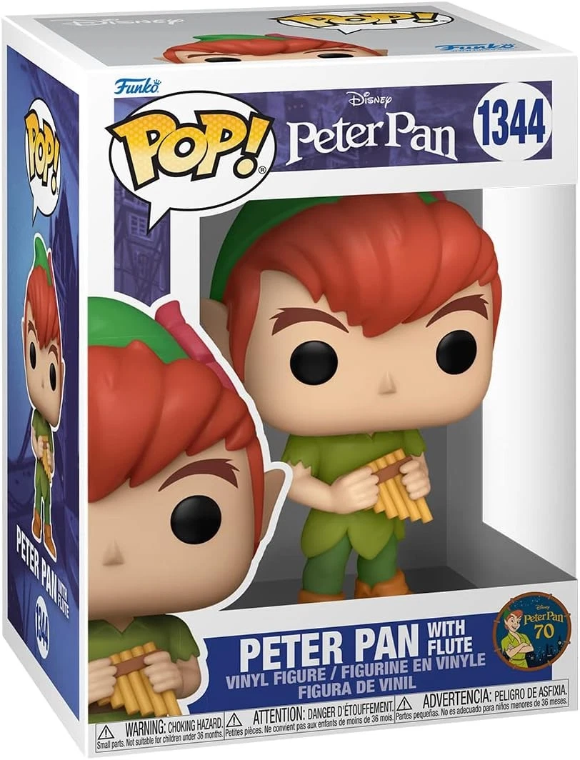 Funko Pop! Disney: Peter Pan 70th - Peter with Flute - Figura de Vinilo Coleccio