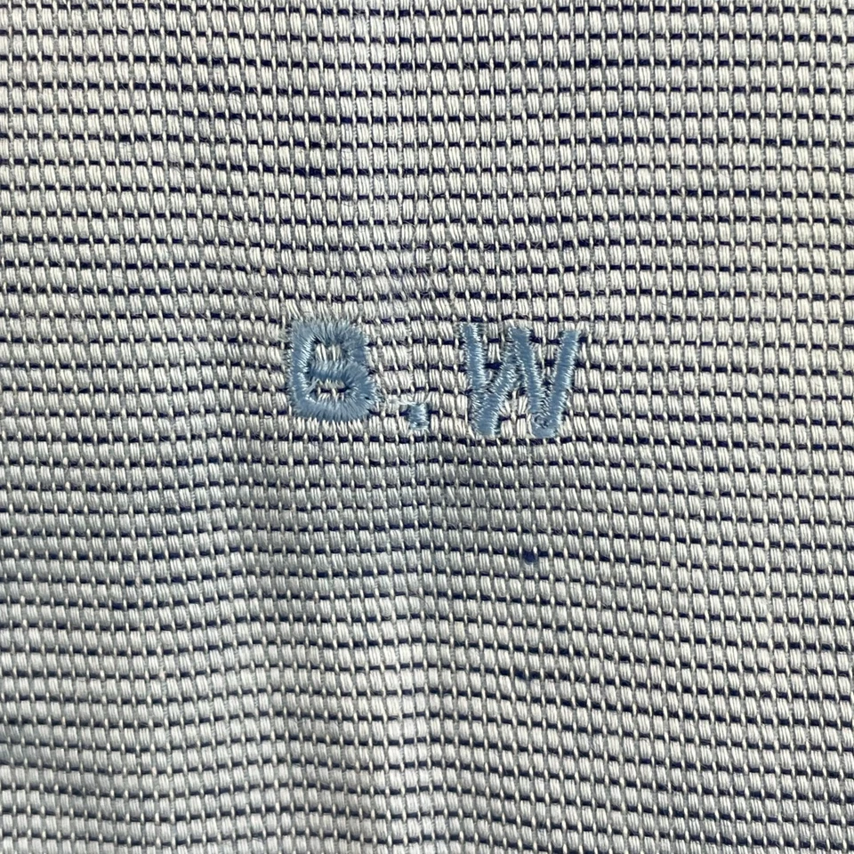 古驰修身正装衬衫男式 17.5 XL 蓝色法国袖口意大利制造设计师 — 第 4/4 张图片