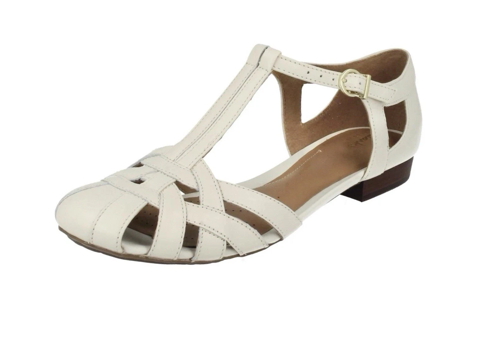 Sandali Clarks Artisan pelle avorio Henderson Luck t bar scarpe 6 5 UK 40 EU