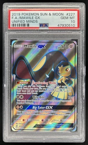2019 Pokemon Sun & Moon Unified Minds Mawile #227/236 PSA 10