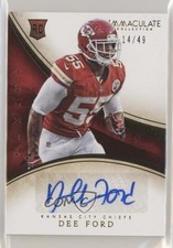 2014 Panini Immaculate Rookie Auto 14/49 Dee Ford #154 Auto 5w7