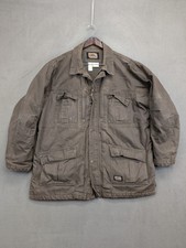 Big Smith Distressed Heavy Duty Mens 2XL Brown Fleece Lined Chore Barn Coat