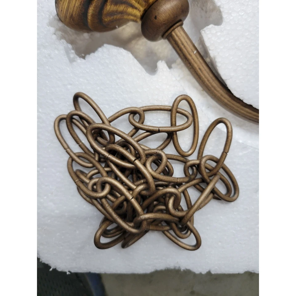 Candelabro de bronze rústico luminária pingente 5 braços bronze rústico - Imagem 3 de 4