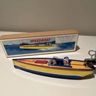 Schylling Vintage Tin Collector Series Speedboat Toy with Box