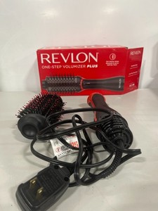 Revlon One-Step Plus Hair Dryer and Volumizer - Black/Red-USED
