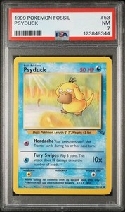 Psyduck #53 Pokemon Fossil  PSA 7
