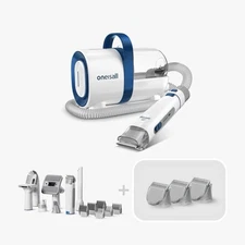 Oneisall Dog & Pet Hair Grooming Vacuum w/ 7 Pet Kit Trimmer  OPEN BOX