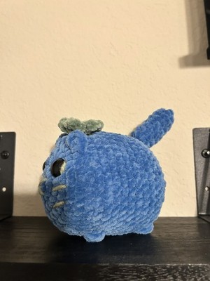 Handmade Crochet Amigurumi Blueberry Loaf Cat Stuffed Animal