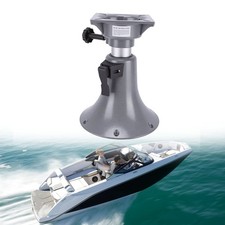 Boat Seat Pedestal Aluminum Alloy 13.2 To 17.1in Adjustable Height Boat Chai SET