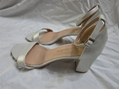 NWOTD Funky Monkey 9 Heeled Sandals Silver Strappy 126613