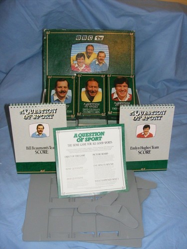 A Question of Sport Brettspiel BBC TV 1986 Vintage unbenutzt Tyson Maradona Philip