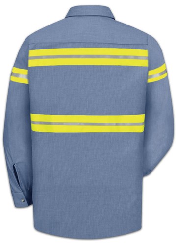 Red Kap Poplin Enhanced Visibility Hi Vis Reflective Safety Work Towing ...