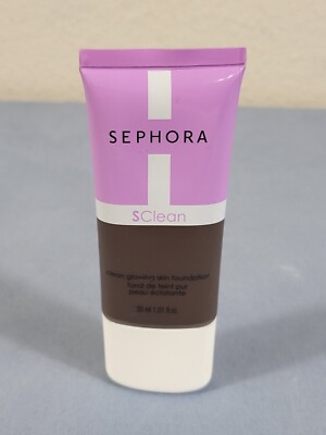 Sephora SClean Glowing Skin Foundation, #39 Deepest Dark with neutral UNDERTONES