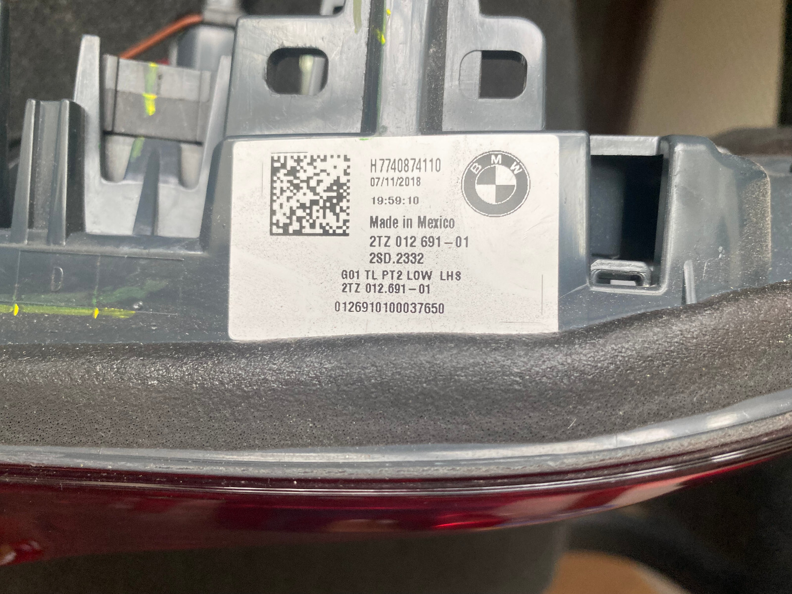 BMW G01 OEM TAILLIGHT LEFT SIDE INNER F97 X3M LAMP USA GENUINE 