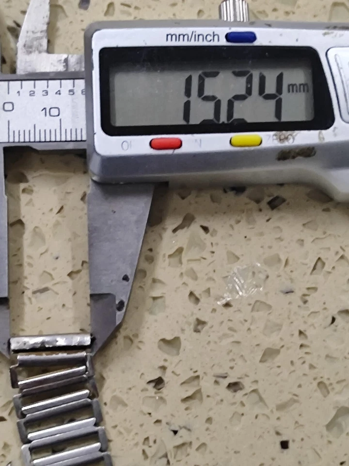 Pulseira militar vintage Bonklip Bentex estilo bambu 16 mm aço brilhante 1950 - Imagem 3 de 4