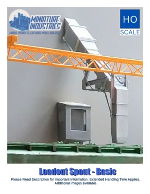 HO Scale Loadout Spout Chute and Cabin Kit for Grain Elevator Structures 1:87