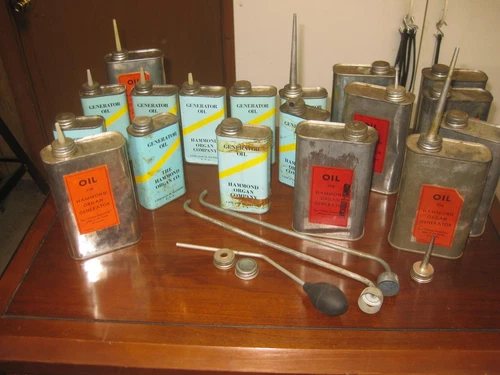 Hammond  Organ Oil Cans Vintage