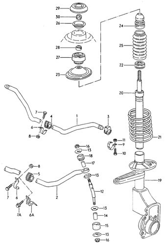 STABILISATOR INNENBUCHSEN FRÜHE AUDI UR QUATTRO TURBO COUPE 23,5mm - Bild 2 von 2