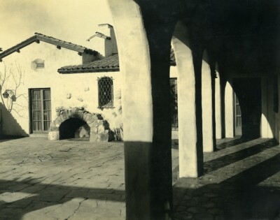 USA Kalifornien Palos Verdes Halbinsel Haus Terrasse Innenhof altes Foto 1920er