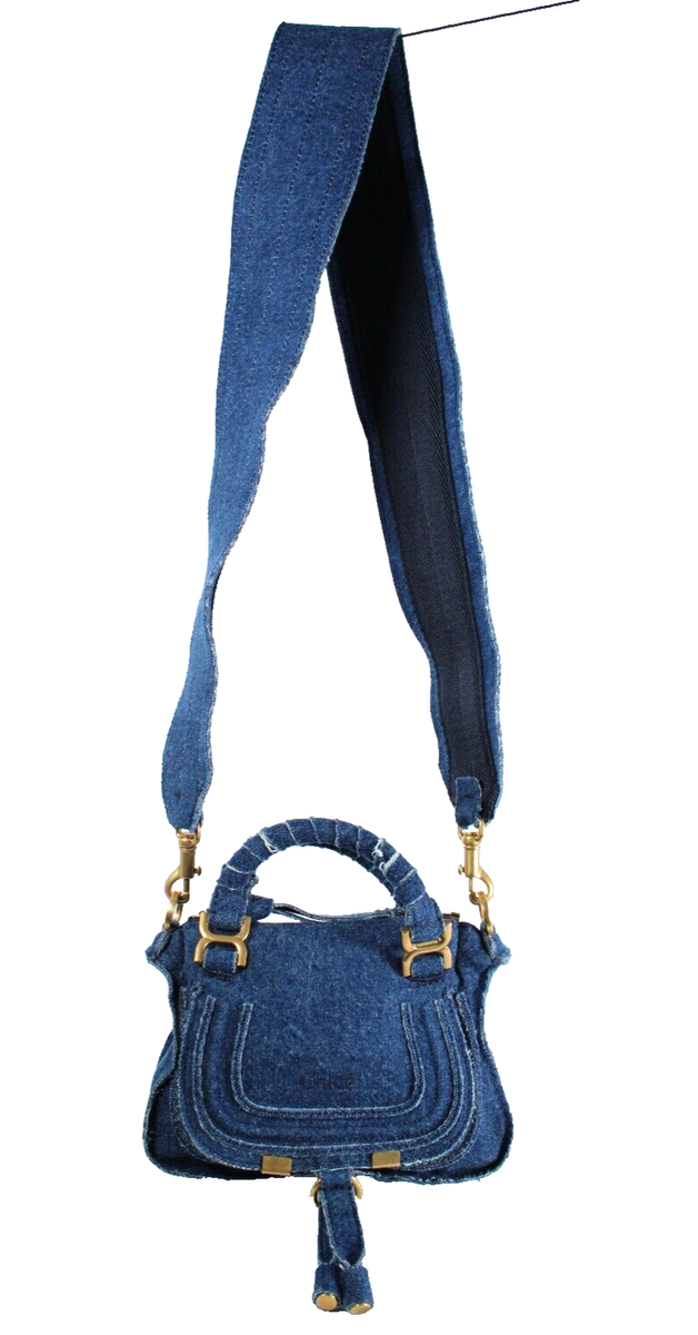 CHLOE 2024 NWT Blue Denim Convertible Shoulder Strap Mini CHLOE 2024 NWT Blue Denim Convertible Shoulder Strap Mini