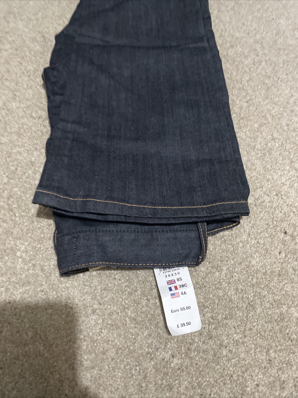 Gap New Jeans Slim Boot CutStretch W26 L30 Navy Sit Just Below waist image 6