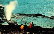 Spouting Horn Kawai Sea Volcanic Lave Tube Hawaii HI Postcard UNP VTG Dexter