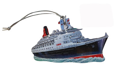 Hängende Cunard Queen Elizabeth Dekoration - Schiff Christbaumschmuck - TS35-D