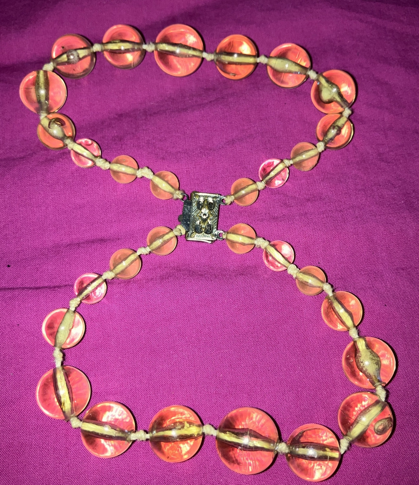Vintage Double Strand Poly Resin Bead Bracelet eBay