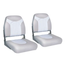 Paire De Siège Deluxe Pour Bateau De Pêche Style Gris Blanc, Marine