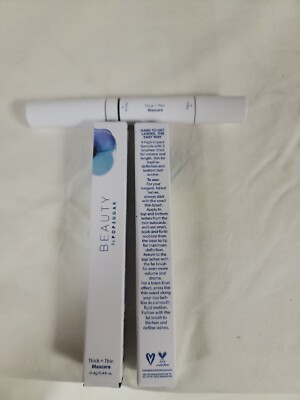Beauty By Popsugar Thick & Thin Mascara Black (01) 0.4 Oz New In Box X2