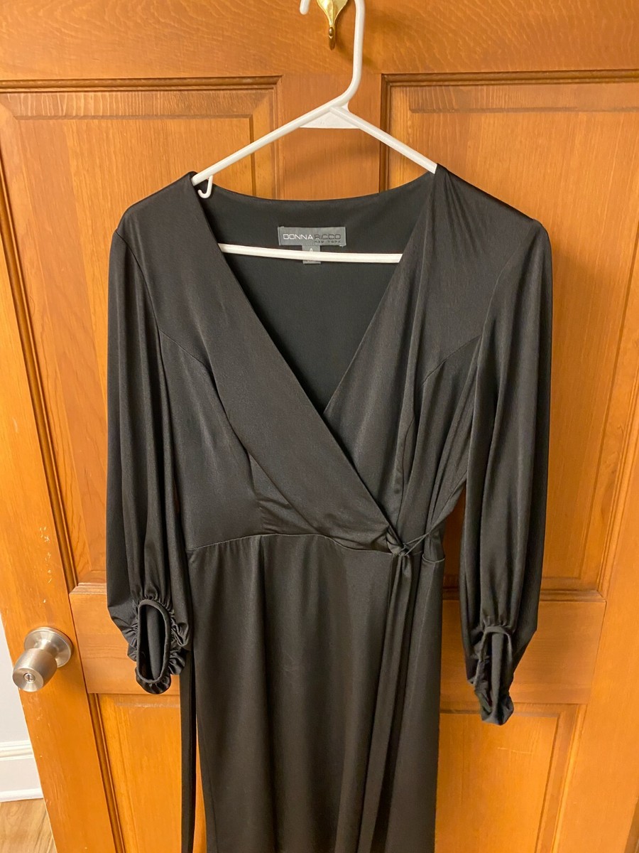 donna ricco long dresses Donna Ricco Women's Long Black Dress Size 4 In Great Shape!!