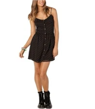 Y2K Volcom Polka Dot Button Down Skater Preppy  Dress- Juniors Large 14 