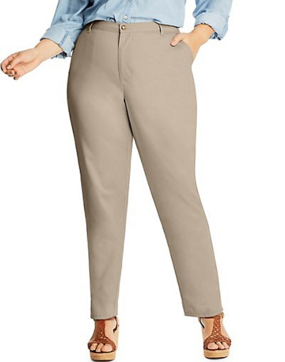 004X04 Just My Size 0408 2-Pocket Twill Pants 24W Khaki 781013429544 | eBay