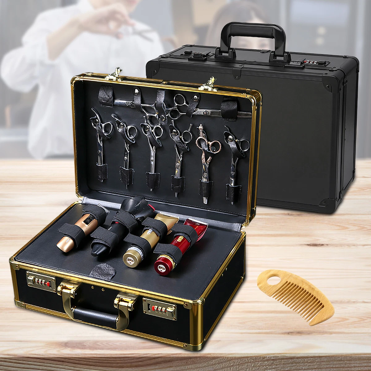 Barber Carrying Case Stylist Tool Storage Bag for Clippers Scissor Tool Box  | eBay