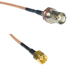 RG316 BNC FEMALE SM BULKHEAD to RP-SMA MALE RF Cable Rapid-SHIP LOT