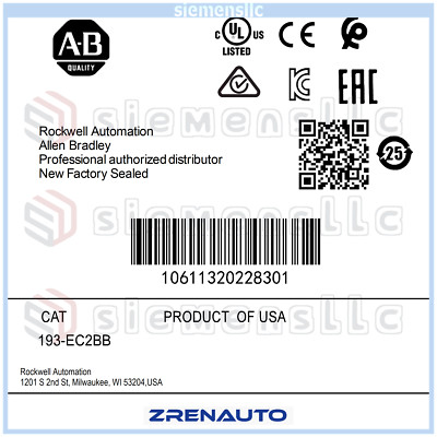 193-EC2BB AB E3 Plus 3-15 A Overload Relay Spot Goods  #PLY0