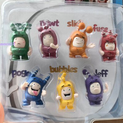 7 PCS Oddbods Action Figure Toy Zee Pogo Slick Fuse Jeff Collectibles Gift New