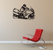 Wandtattoo: Motorrad - Rennmaschine - Rennsport // verschiedene Größen u. Farben