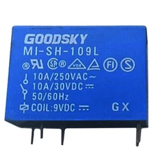 10Pcs GOODSKY MI-SH-109L 9VDC Power Relay 5Pins 10A New