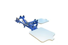 Simple Type 4 Color 2 Station Screen Printing Press 18*22inch Platen Shirt DIY
