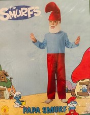 Child Medium 5-7 Years Papa Smurf Costume Dress-Up Halloween NEW Rubies 2011