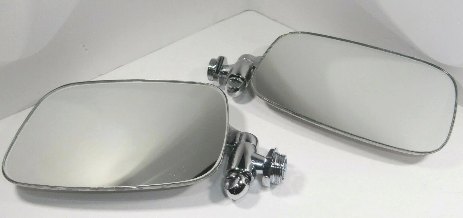 CHROME SIDE VIEW MIRROR SET LEFT & RIGHT PAIR VOLKSWAGEN KARMANN GHIA 1966-1974