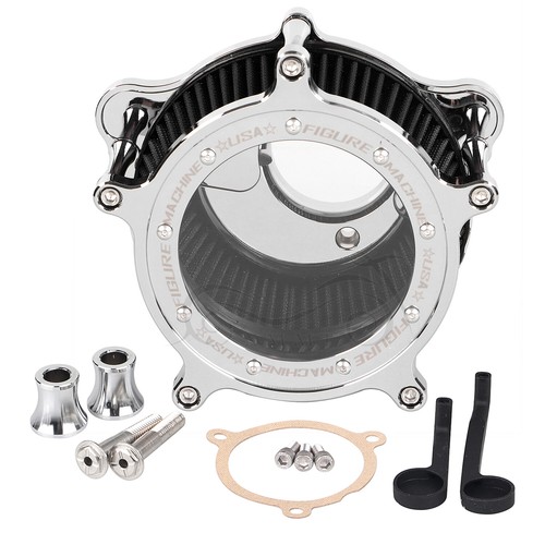 Motor Clarity Air Cleaner Black Intake Filter Mount For Harley Touring Trike 17+ - Picture 2 of 14
