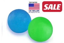 2 Stress Ball Therapy Relief Squeeze Round Hand Grip Exercise Ball muscle finger