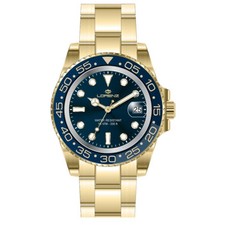 Reloj LORENZ Hombre Classic Fechador Dorado/Azul 26127BB