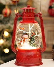 Battery Powered Christmas Decorations Indoor for Home, Snowman Lighted Snow